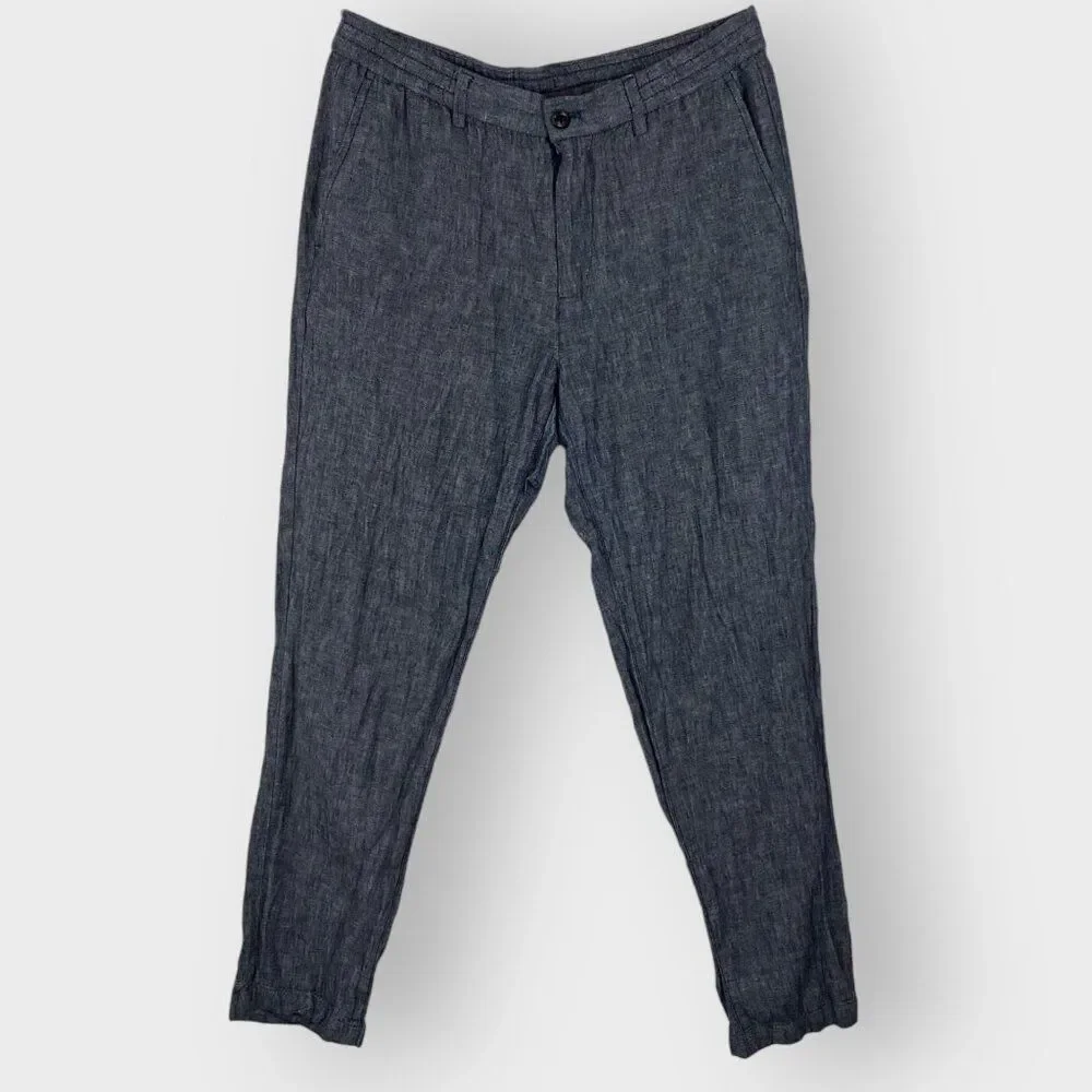 Banana Republic Athletic Fit Linen Blend Pants | 33X34 | Drawstring | Beachy
